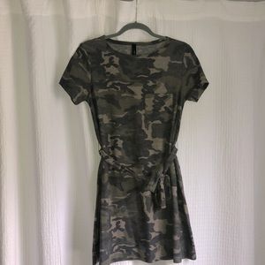 cute camouflage tie dress
